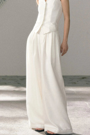 White Tube Top and Pants Set-Up