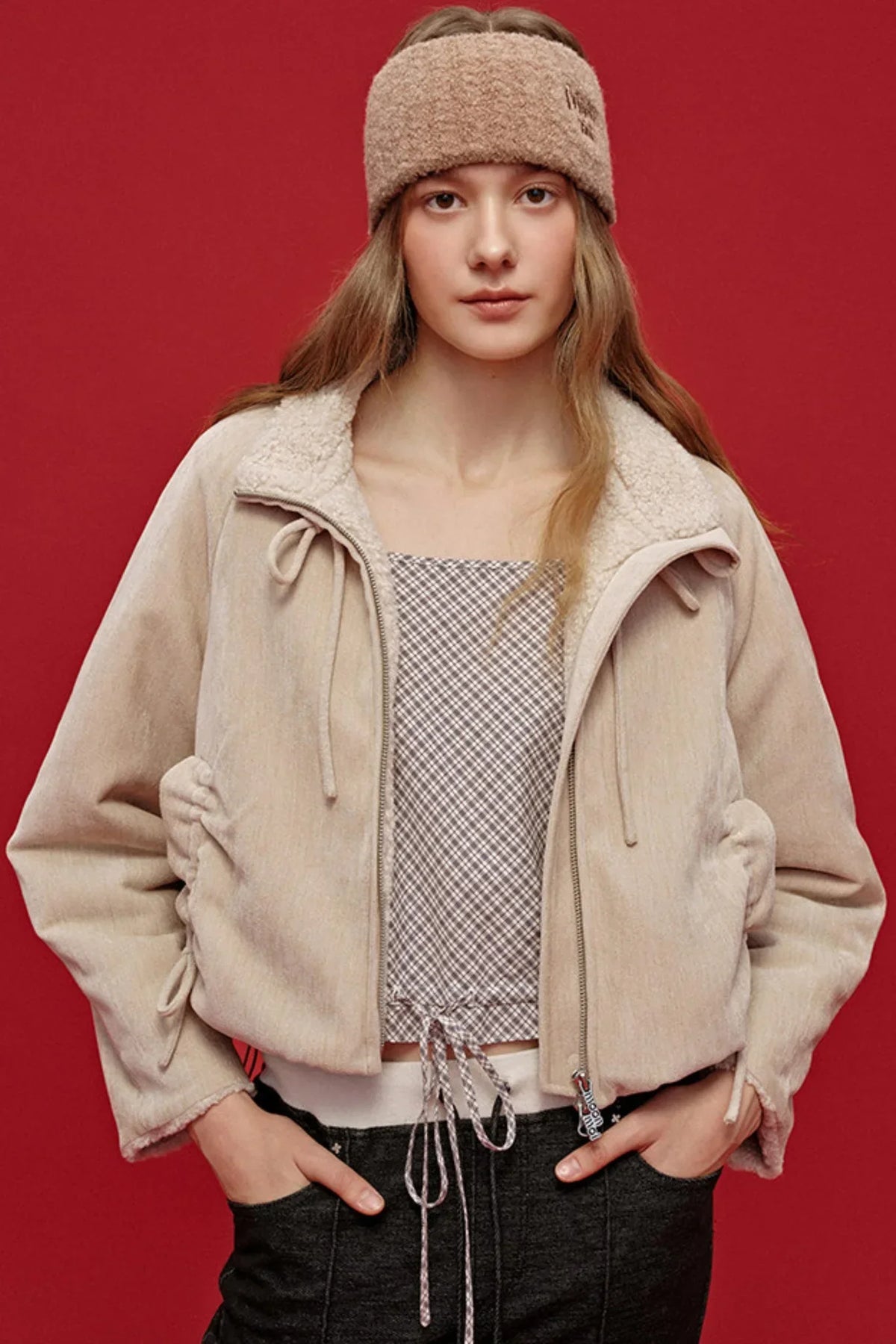 Wide-Brimmed Wool Jacquard Headband