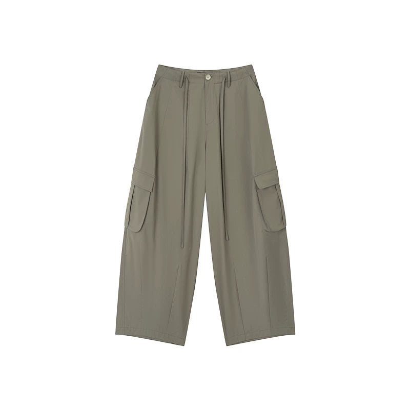 Wide-Leg Beaded Work Pants