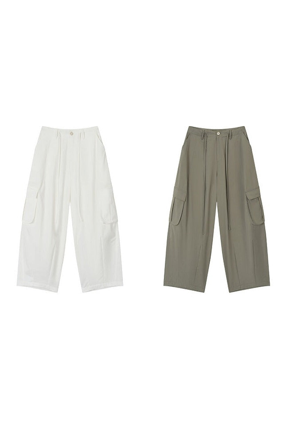 Wide-Leg Beaded Work Pants