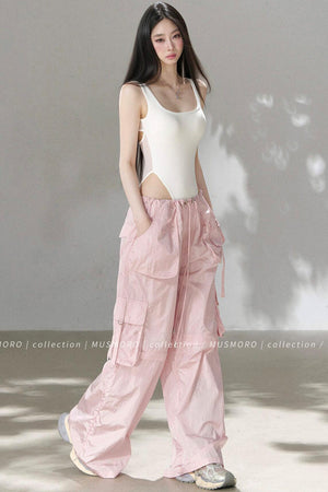 Wide-Leg Cargo Pants