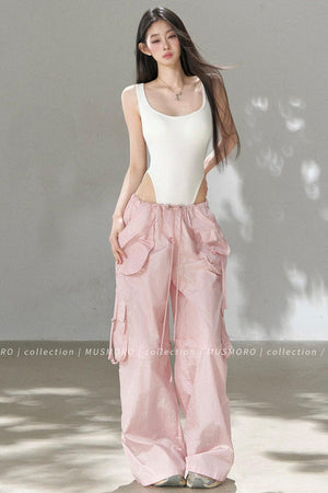 Wide-Leg Cargo Pants