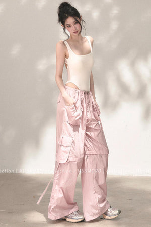 Wide-Leg Cargo Pants