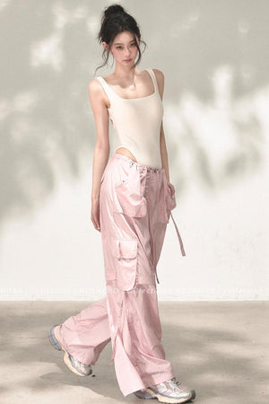 Wide-Leg Cargo Pants