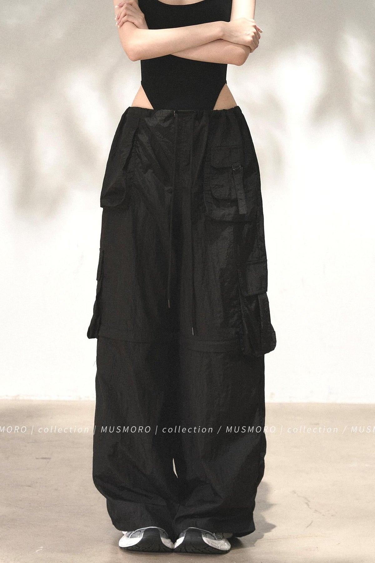 Wide-Leg Cargo Pants