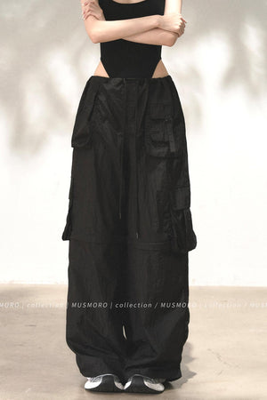 Wide-Leg Cargo Pants