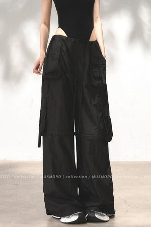 Wide-Leg Cargo Pants
