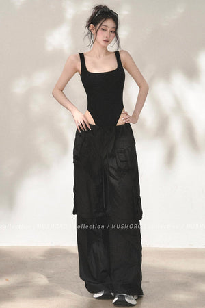 Wide-Leg Cargo Pants