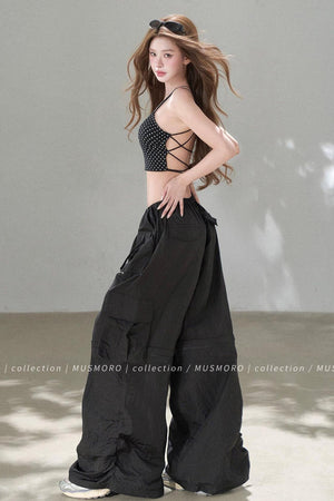 Wide-Leg Cargo Pants