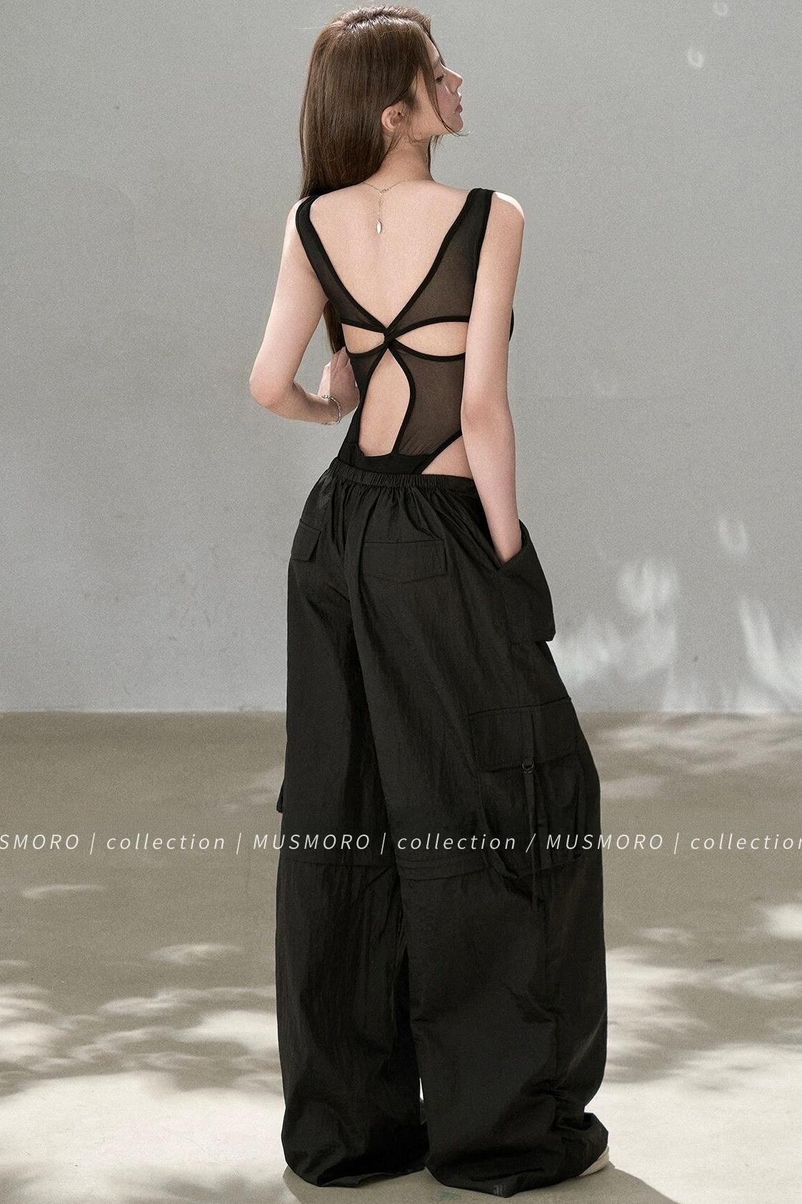Wide-Leg Cargo Pants