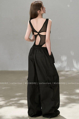 Wide-Leg Cargo Pants