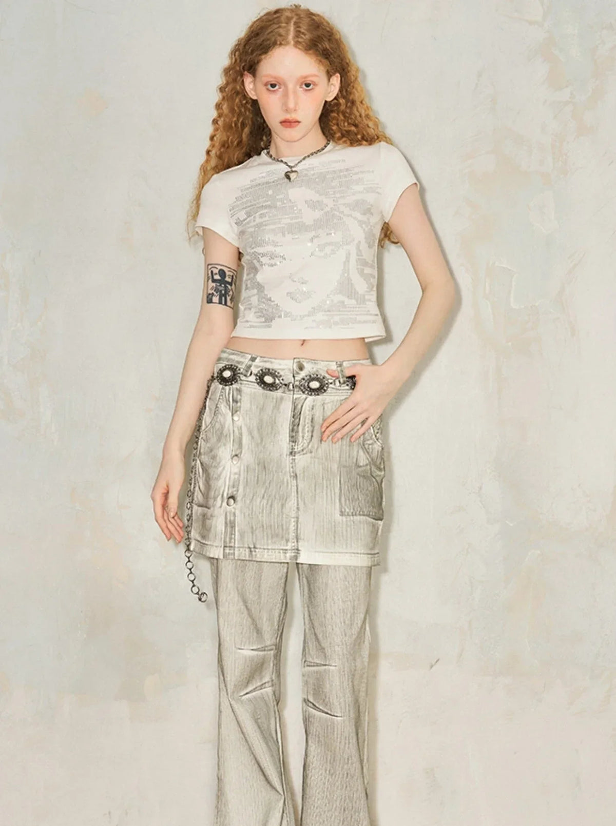 Wide-Leg Flared Culottes Trousers