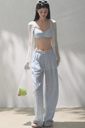 Wide-Leg Tencel Hemp Pants Set-Up