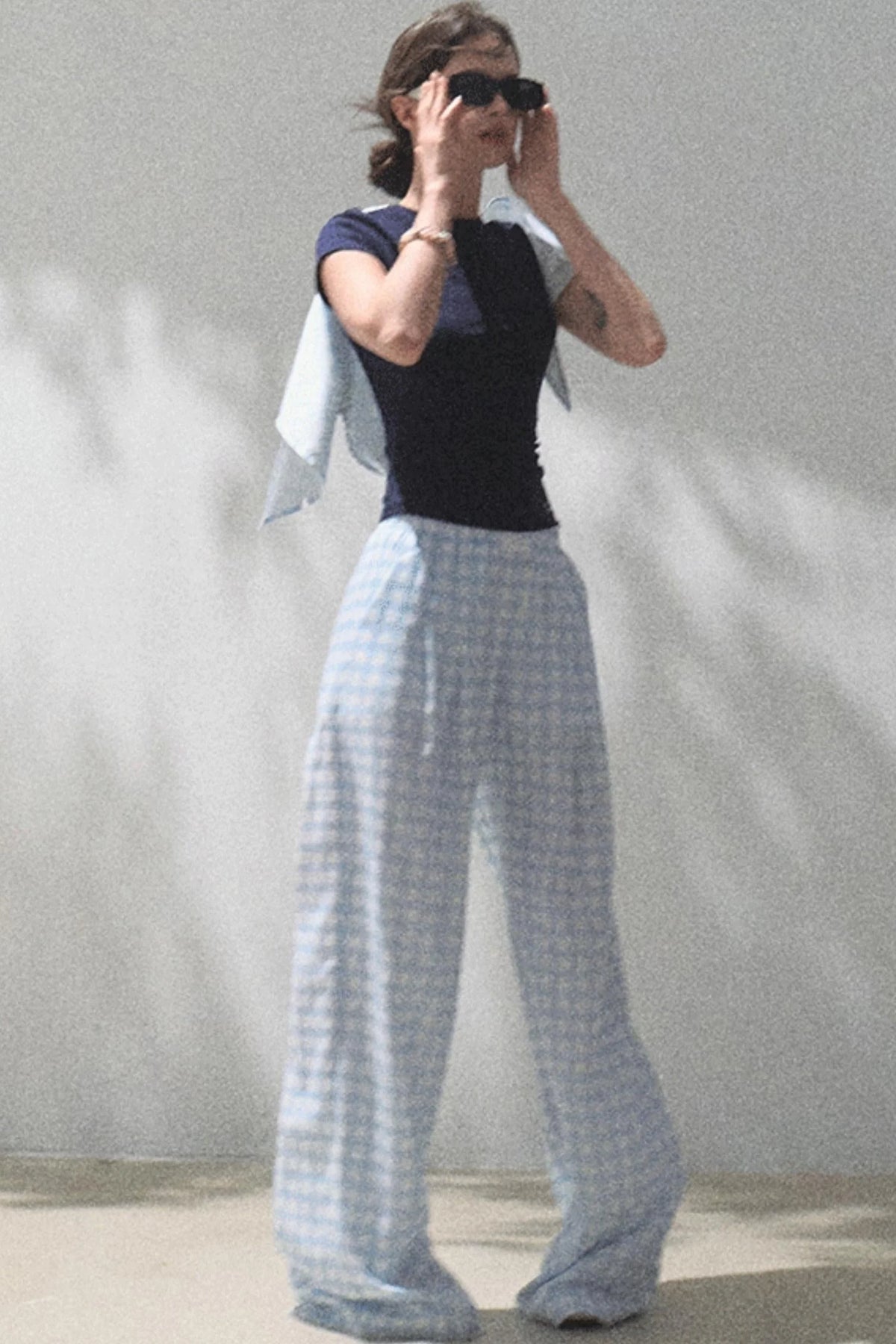 Wide-Leg Tencel Hemp Pants Set-Up