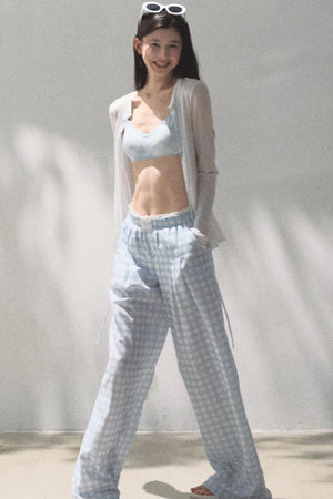 Wide-Leg Tencel Hemp Pants Set-Up