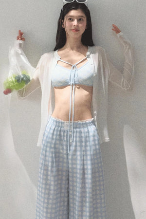 Wide-Leg Tencel Hemp Pants Set-Up