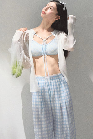 Wide-Leg Tencel Hemp Pants Set-Up