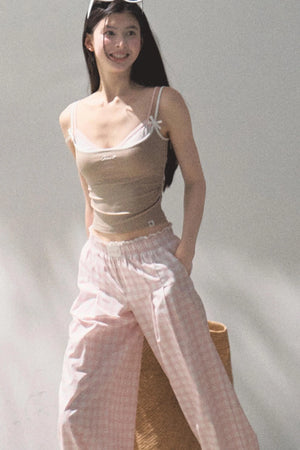 Wide-Leg Tencel Hemp Pants Set-Up