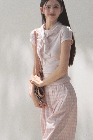 Wide-Leg Tencel Hemp Pants Set-Up