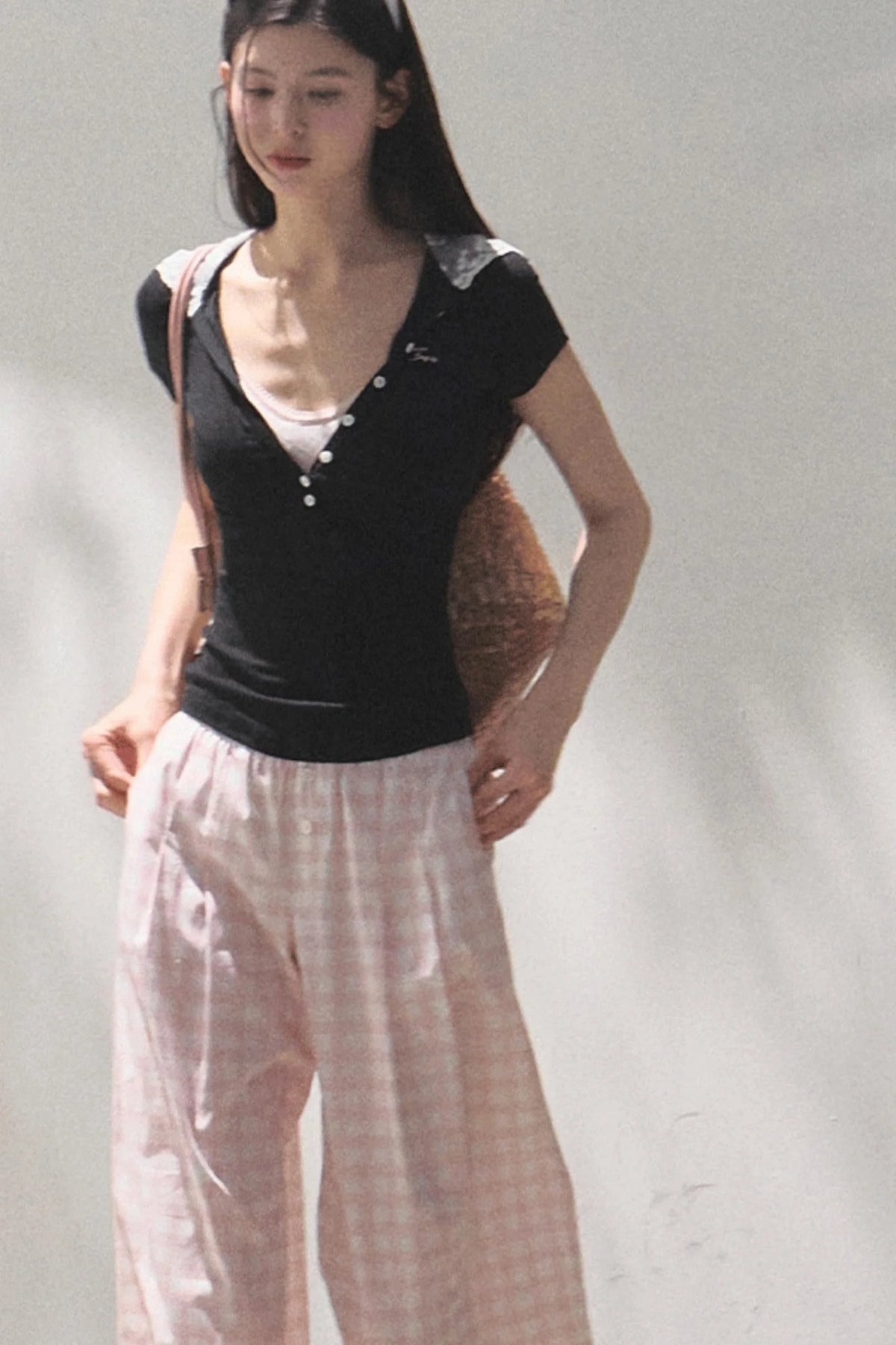 Wide-Leg Tencel Hemp Pants Set-Up