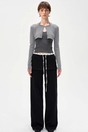 Wide-Legged Polka Dot Sweatpants