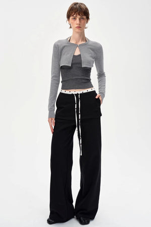 Wide-Legged Polka Dot Sweatpants
