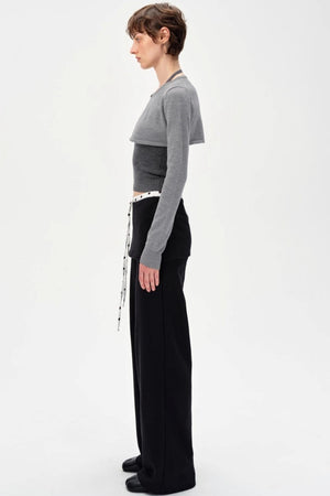 Wide-Legged Polka Dot Sweatpants