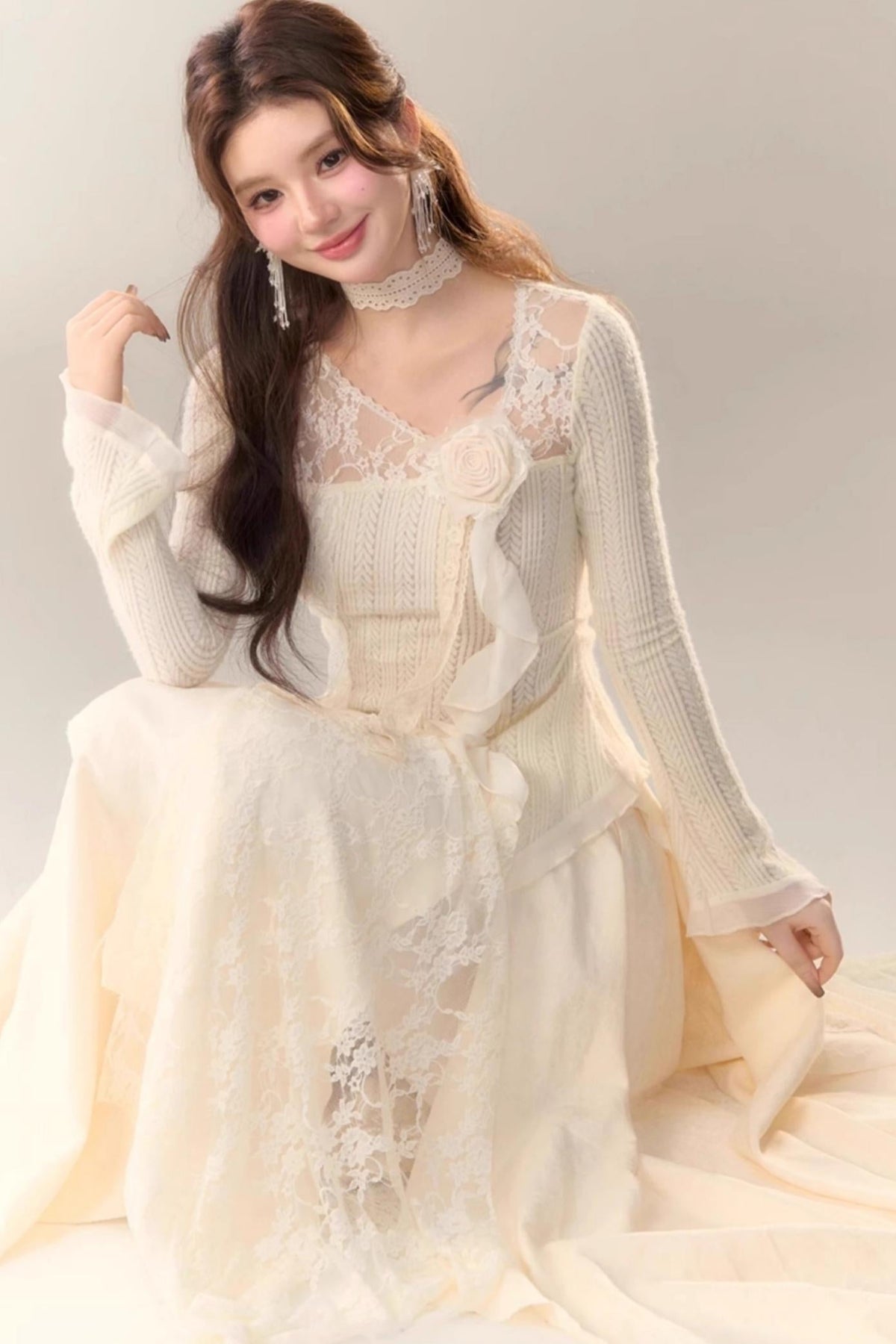 Wild White Tea Skirt Set-Up