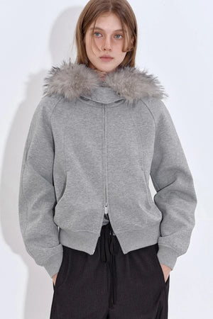 Windproof Fleece-Lined Hooded Jacket