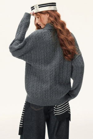Winter Cable Knit Top