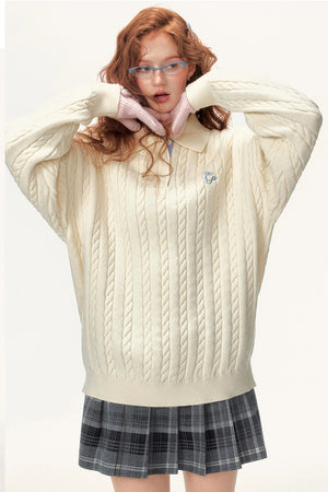 Winter Cable Knit Top