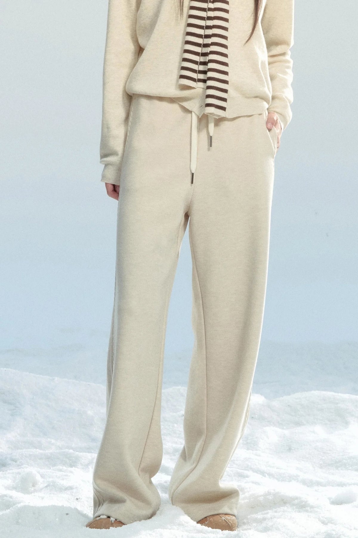 Winter Drape Wide-Leg Pants