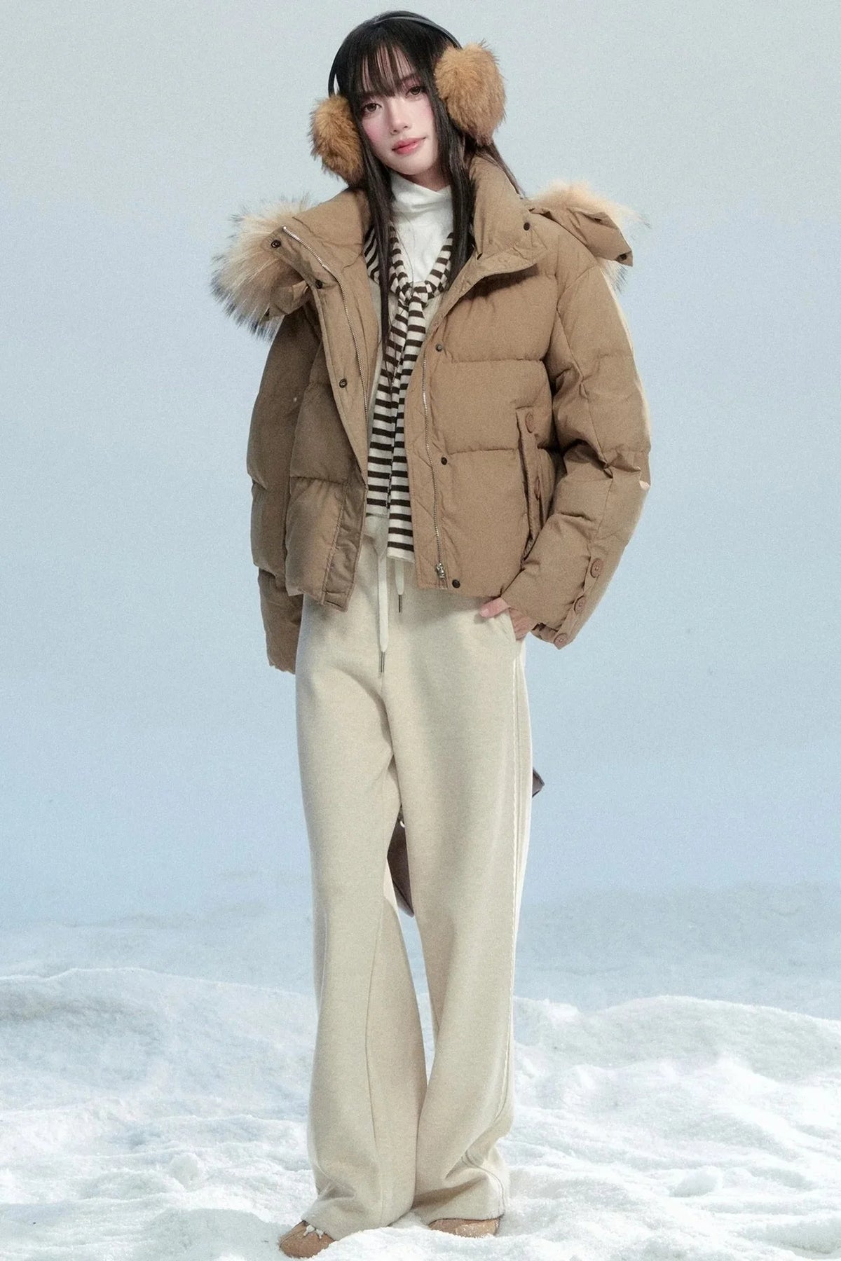 Winter Drape Wide-Leg Pants