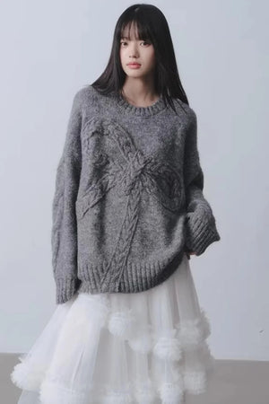 Winter Gift Bow Sweater
