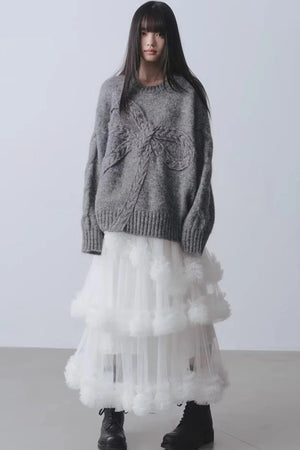 Winter Gift Bow Sweater