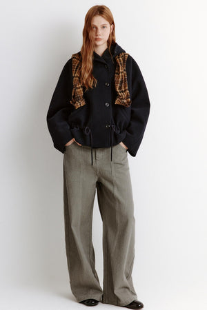 Winter Hooded Crop Coat
