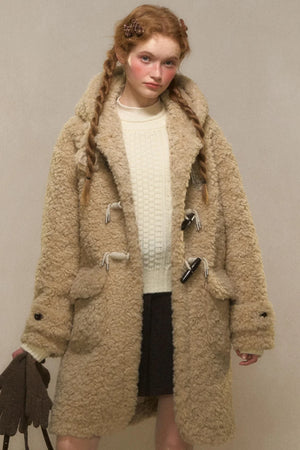 Winter Horn-Button Lambswool Jacket