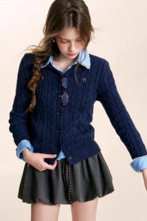 Winter Leopard Knit Cardigan