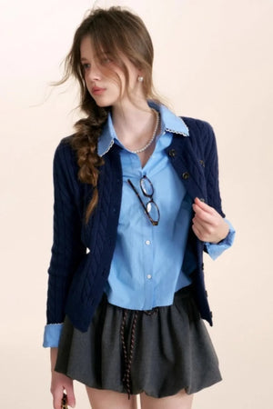 Winter Leopard Knit Cardigan