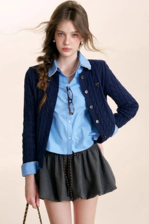 Winter Leopard Knit Cardigan