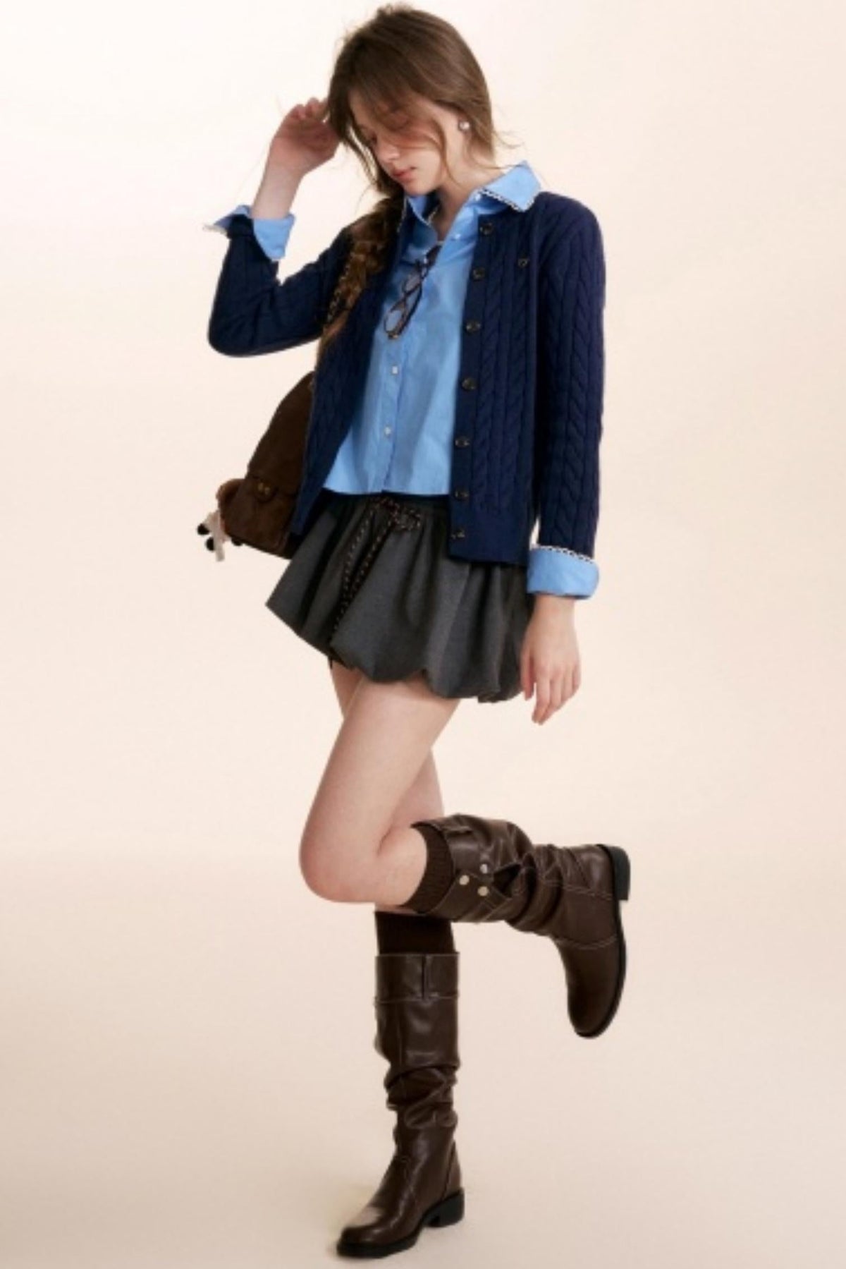 Winter Leopard Knit Cardigan