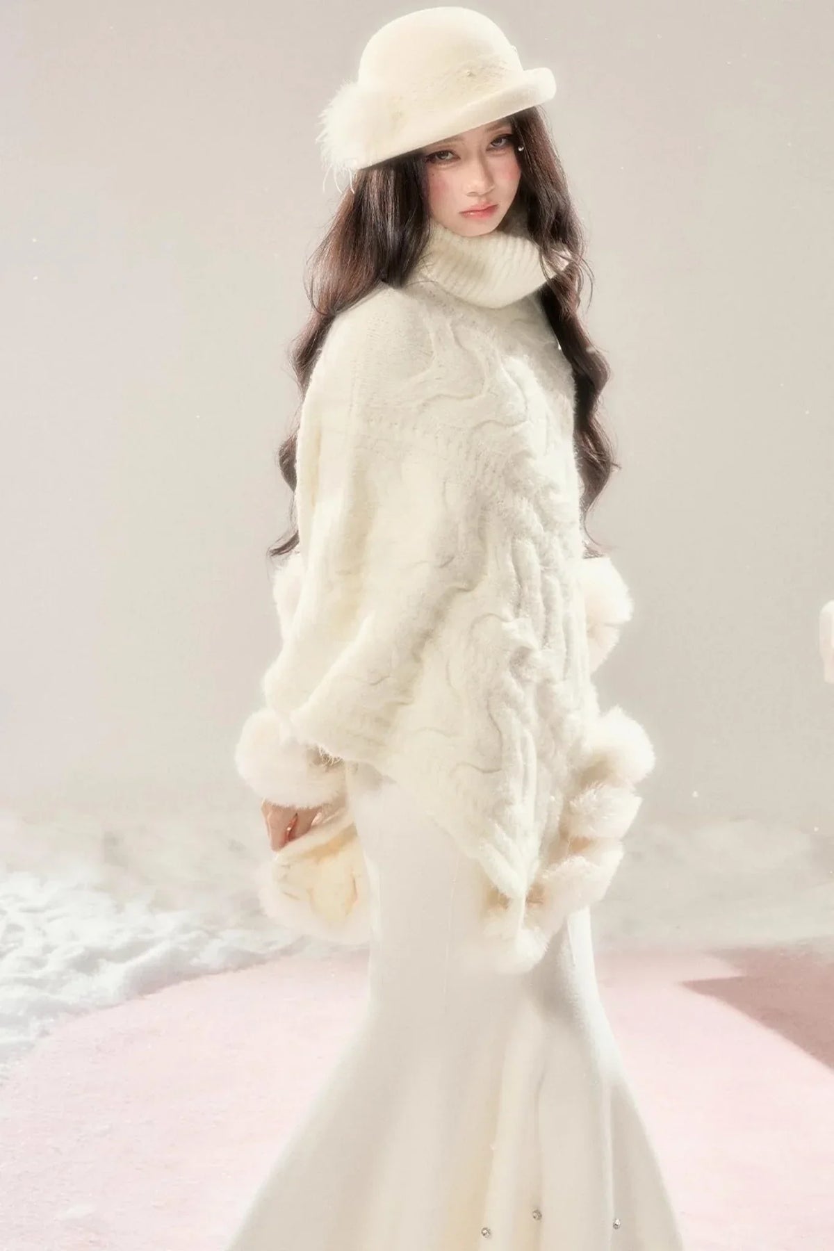 Winter Love Song Knitted Cape