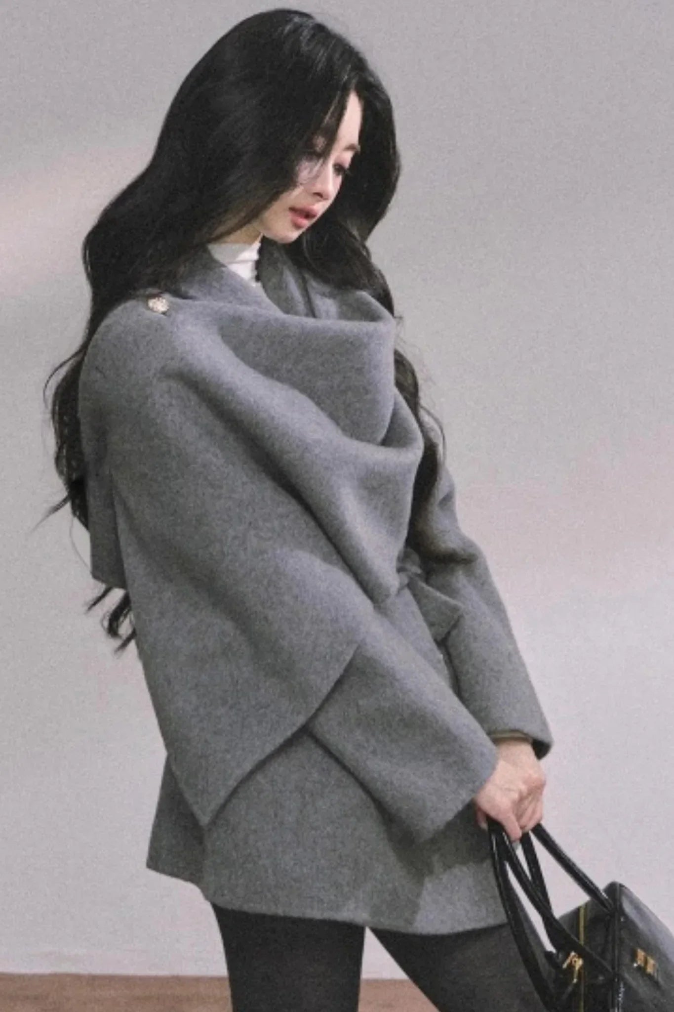 Winter Plaid Wool Coat