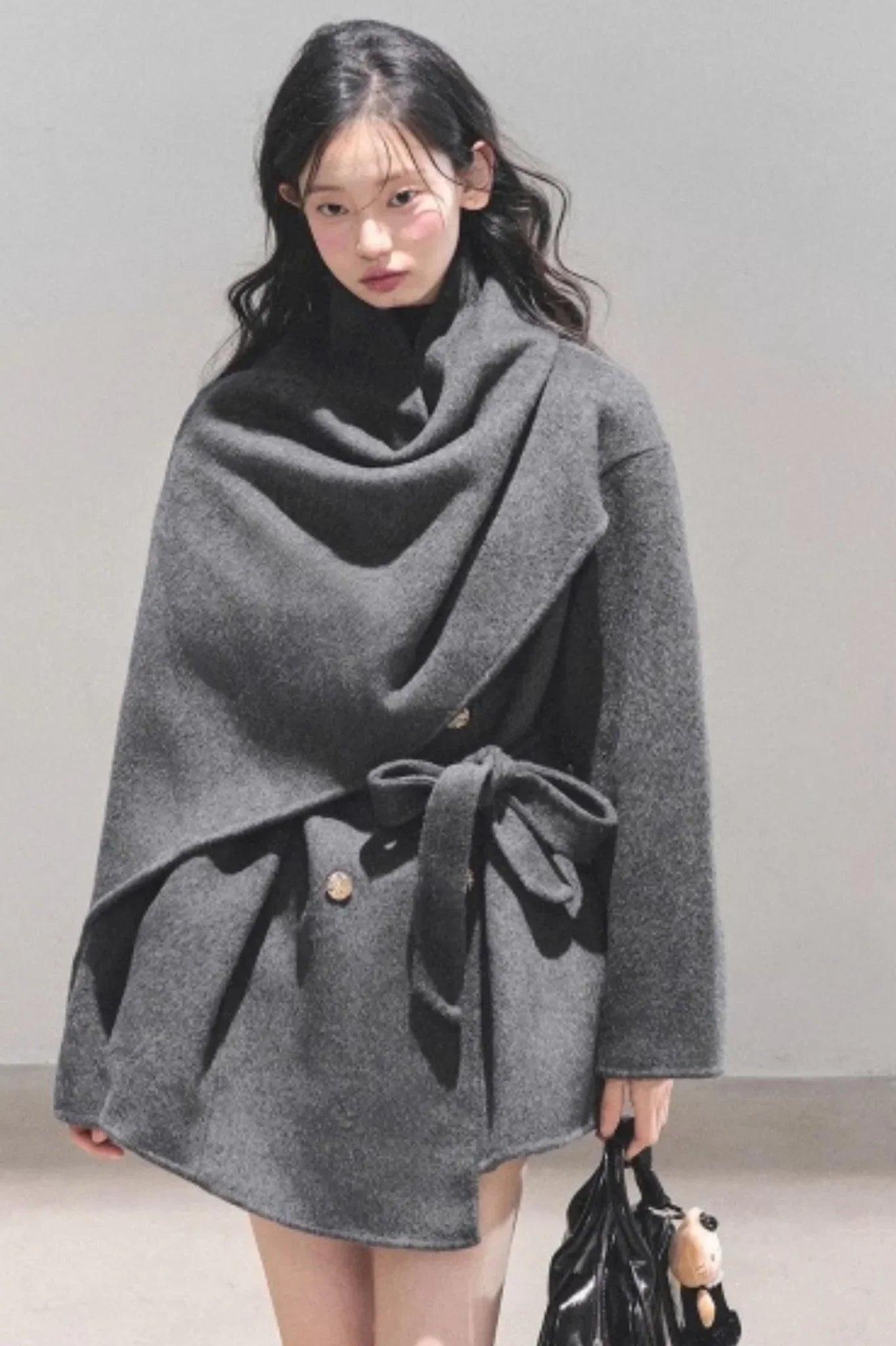 Winter Plaid Wool Coat