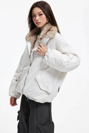 Winter Plush Fur Down Jacket