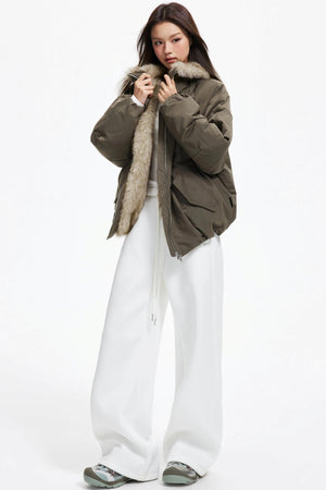 Winter Plush Fur Down Jacket