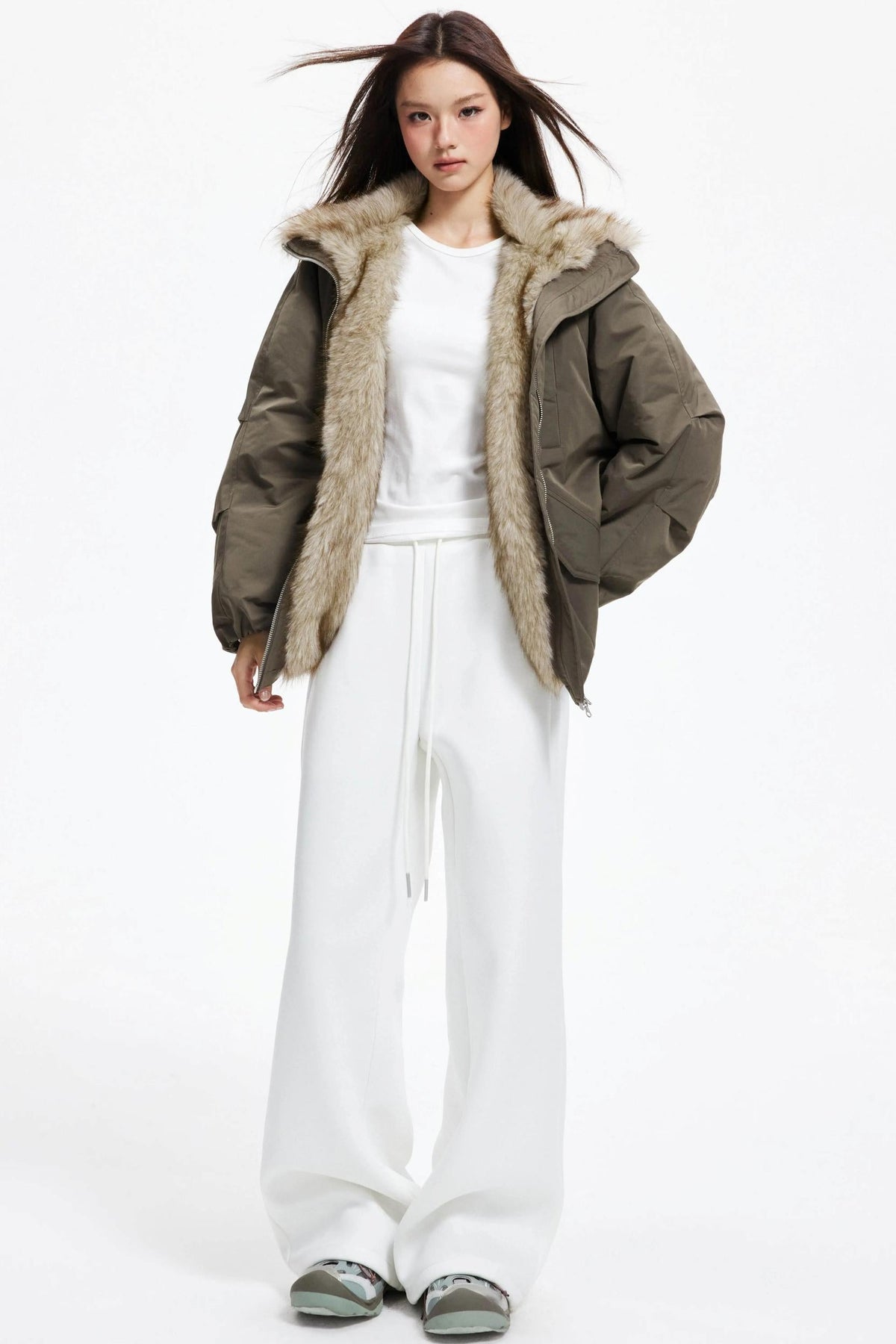 Winter Plush Fur Down Jacket