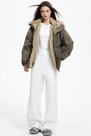 Winter Plush Fur Down Jacket