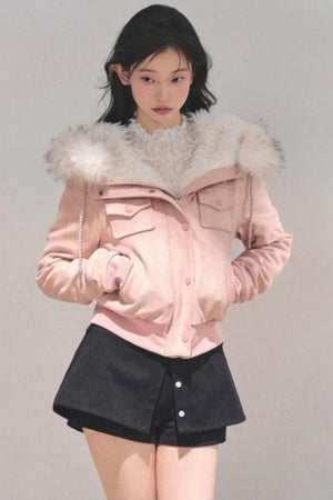 Winter Plush Hooded Coat