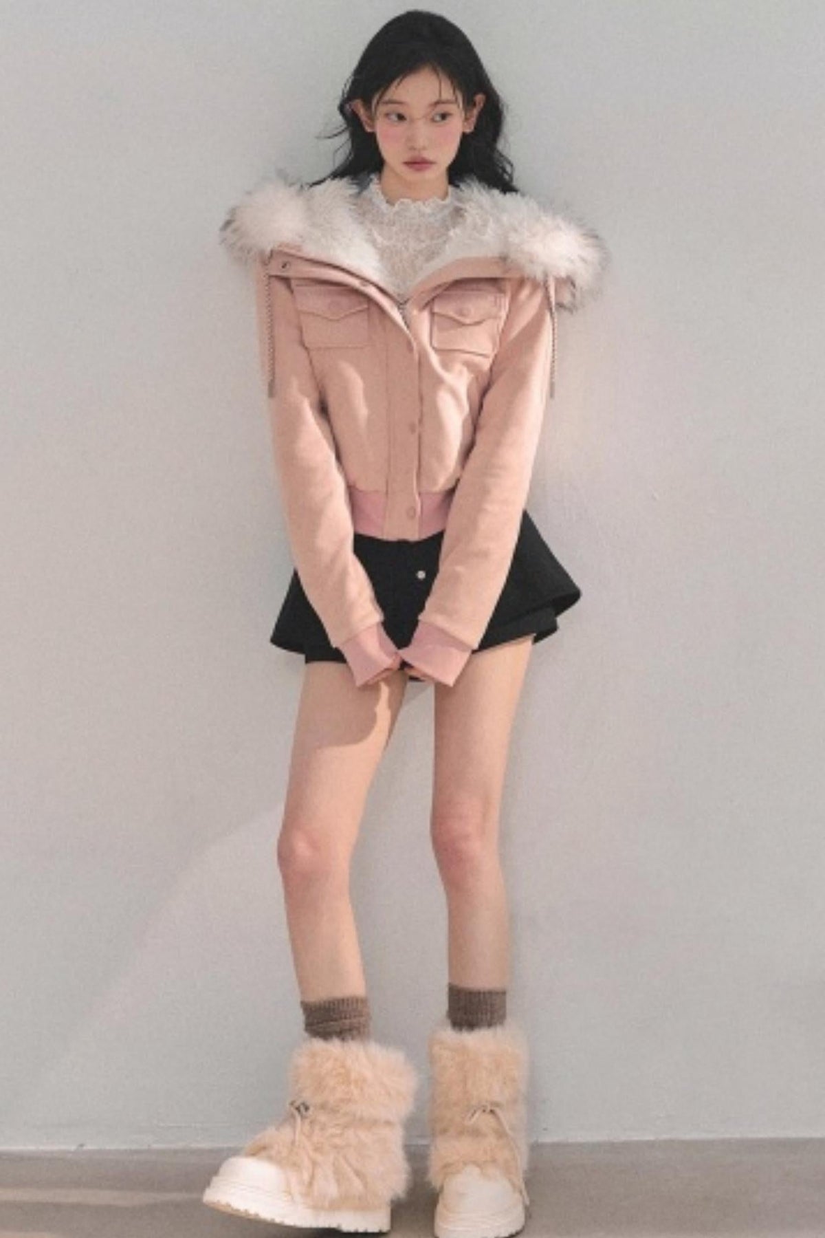 Winter Plush Hooded Coat